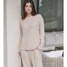 Ensemble de pyjama doux en velours côtelé beige