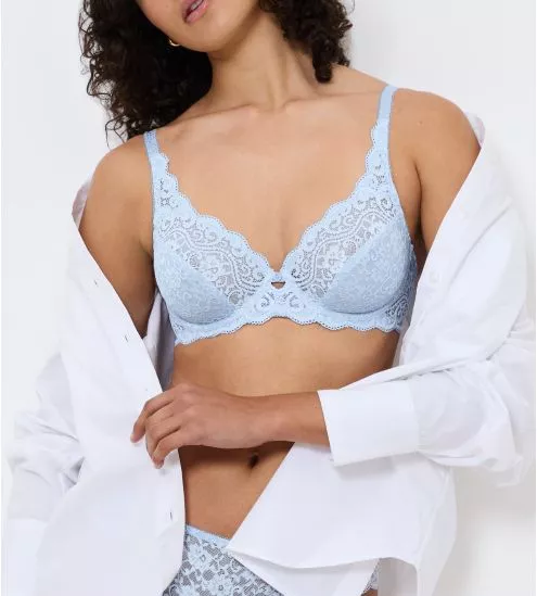 Soutien gorge bleu avec armatures Amourette Ice