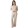 Ensemble de pyjama doux en velours côtelé beige