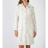 Robe de chambre longue imprimé léopard gris