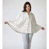 Poncho pilou imprimé léopard gris