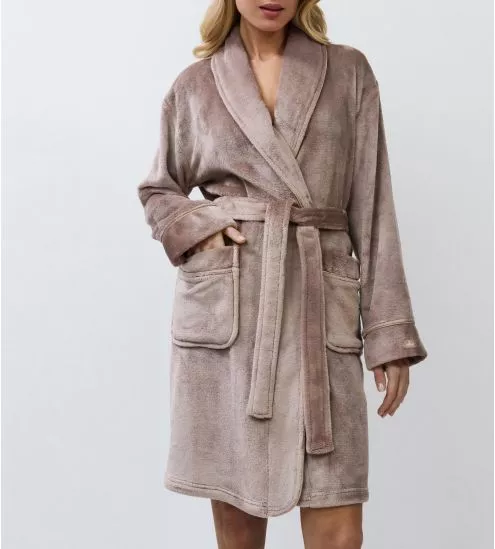Soft Bathrobe Woman in...