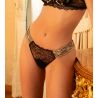 Tanga noir et doré Sublime en Or Noir Éclat
