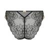 Slip Séduction en dentelle noir et broderie dorée Sublime en Or Noir Éclat