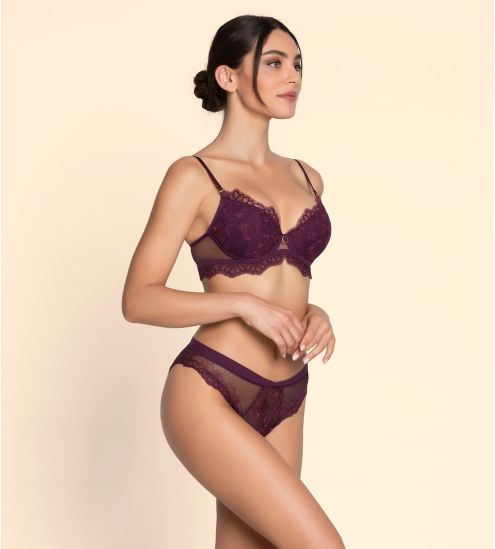 Soutien gorge à coques violet Élégance Artist Orchidée