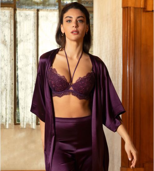 Soutien gorge à coques violet Élégance Artist Orchidée