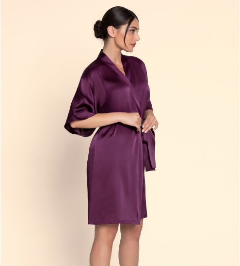 Déshabillé en soie violet Élégance Artist Orchidée