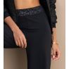 Pantalon d'intérieur femme noir ceinture léopard Sensualité Fauve