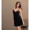 Nuisette noire imprimée léopard Sensualité Fauve