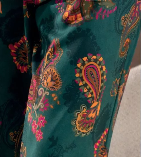 Pantalon en viscose Méditation Cachemir Vert Évasion