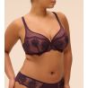 Soutien gorge violet plongeant armatures Intrigue Figue