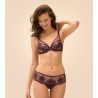 Soutien gorge violet plongeant armatures Intrigue Figue