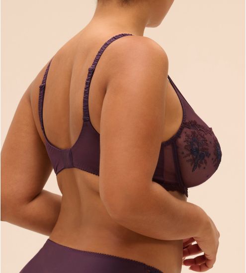 Soutien gorge violet plongeant armatures Intrigue Figue