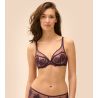 Soutien gorge violet plongeant armatures Intrigue Figue