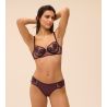 Tanga violet brodé Intrigue Figue