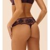 Tanga violet brodé Intrigue Figue