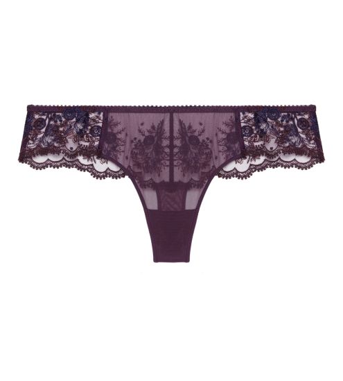 Tanga violet brodé Intrigue Figue