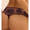 Tanga violet brodé Intrigue Figue