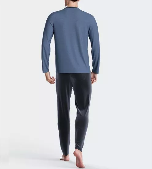 Pyjama en velours bleu pour homme