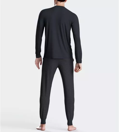 Pyjama homme thermo chaud Bleu Marine