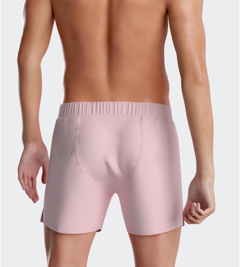Caleçon flottant rose uni pour homme
