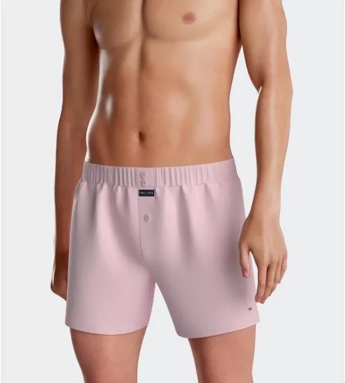 Caleçon flottant rose uni pour homme