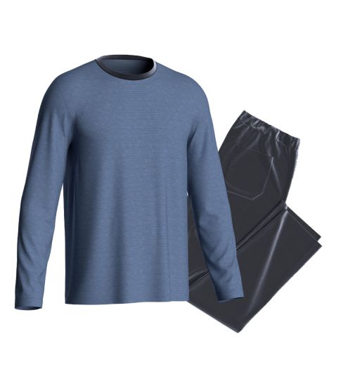 Pyjama en velours bleu pour homme