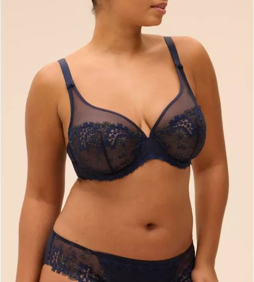Soutien gorge décolleté Plunge Wish Bleu Saphir