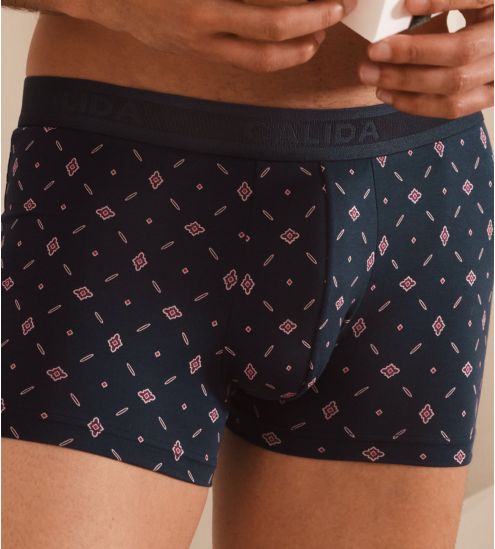 Boxer en coton imprimé homme Swiss Cotton Select Dark Sapphire