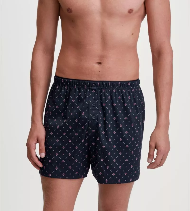 Caleçon flottant en coton imprimé Selected Cotton Dark Sapphire