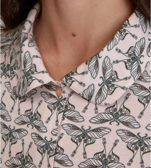 Chemise de nuit imprimé papillons Favourites Seduction Pearl Blush