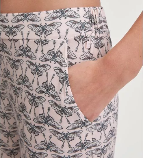 Pantalon droit imprimé papillons Favourites Seduction Pearl Blush