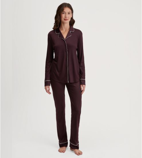 Pyjama chemise femme Moonlight Dreams Dark Burgundy