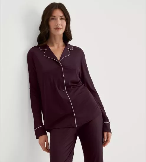 Pyjama chemise femme Moonlight Dreams Dark Burgundy