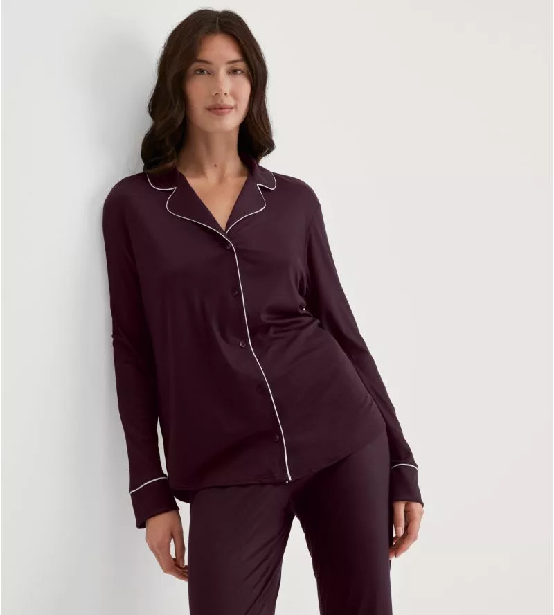 Pyjama chemise femme Moonlight Dreams Dark Burgundy