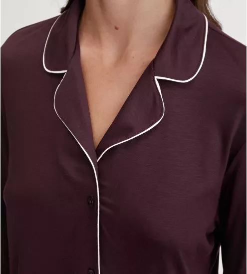 Pyjama chemise femme Moonlight Dreams Dark Burgundy
