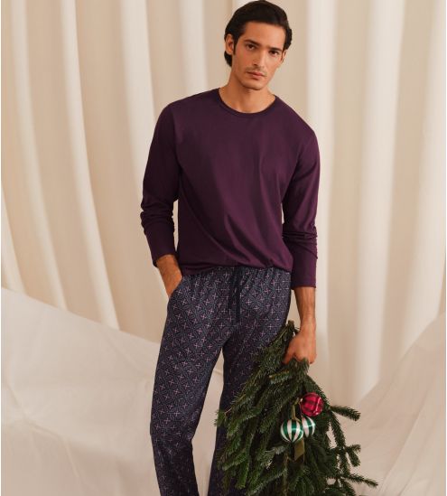 T shirt à manches longues en coton bio RMX Sleep Holiday Barbera