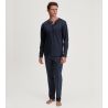 Pyjama long homme col boutonné Relax Selected 4 Dark Sapphire