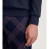 Pyjama long en coton pour homme col boutons Relax Comfy 4 Dark Sapphire