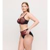 Culotte taille haute rouge et noir Springdale