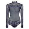 Body bleu en tulle et dentelle Musea