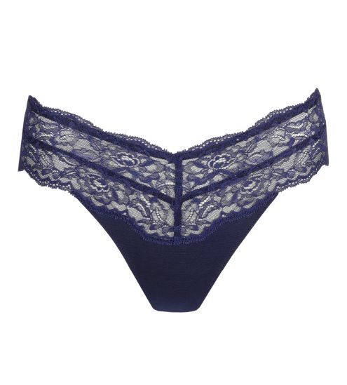 String bleu en dentelle et paillettes Musea