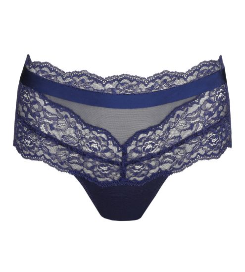 Shorty bleu en dentelle et paillettes Musea