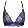 Soutien gorge triangle sans armatures bleu en dentelle et paillettes Musea