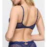 Soutien gorge corbeille bleu en dentelle et paillettes Musea