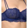 Soutien gorge corbeille bleu en dentelle et paillettes Musea