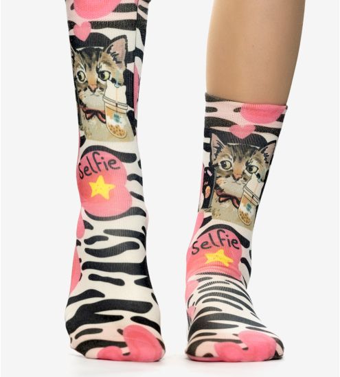 Selfie Cat-Frau-Socken