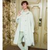 Robe de chambre épaisse effet fourrure vert/blanc