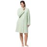 Robe de chambre épaisse effet fourrure vert/blanc