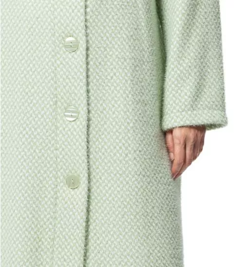 Robe de chambre épaisse effet fourrure vert/blanc